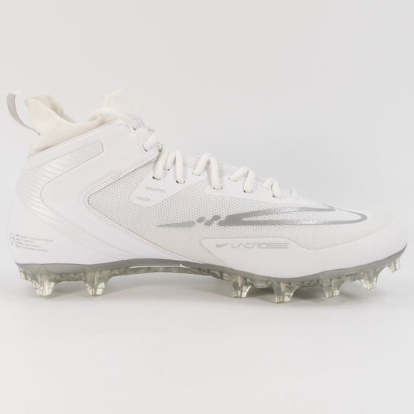 Nike Alpha Huarache 8 Elite \'White Metallic Silver\' CW4440-100 size 15